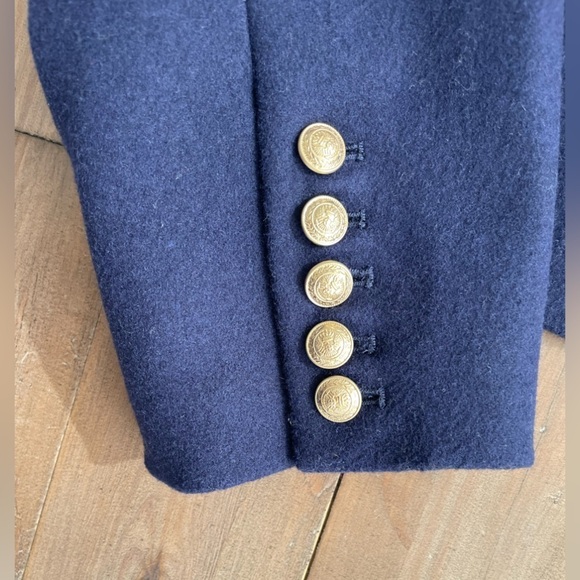 L’Agence collarless wool blend jacket blazer jacket navy NWT - Picture 11 of 12